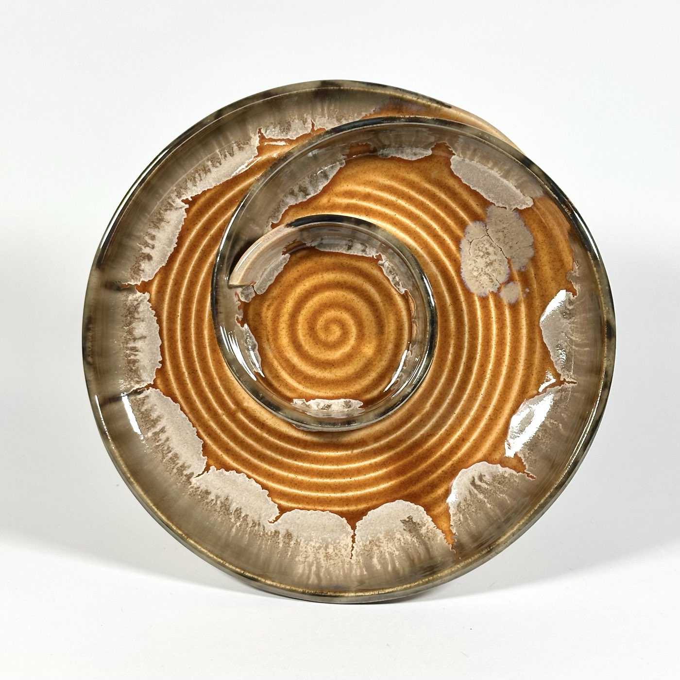 Amber Aura Spiral Dip Platter