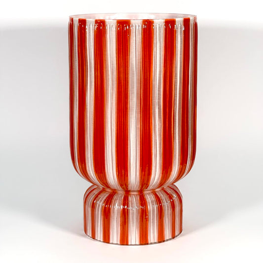 Candy Stripe Pedestal Vase
