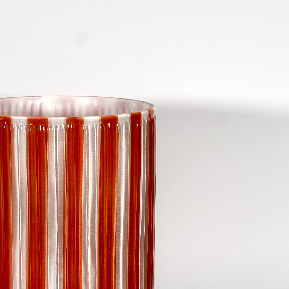 Candy Stripe Pedestal Vase