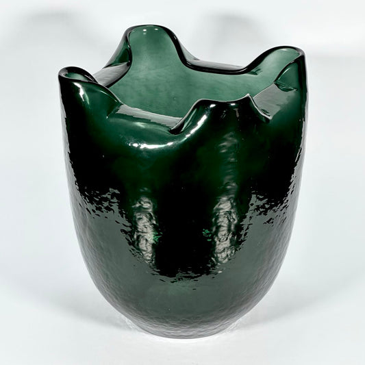 Emerald Crest Glass Vase