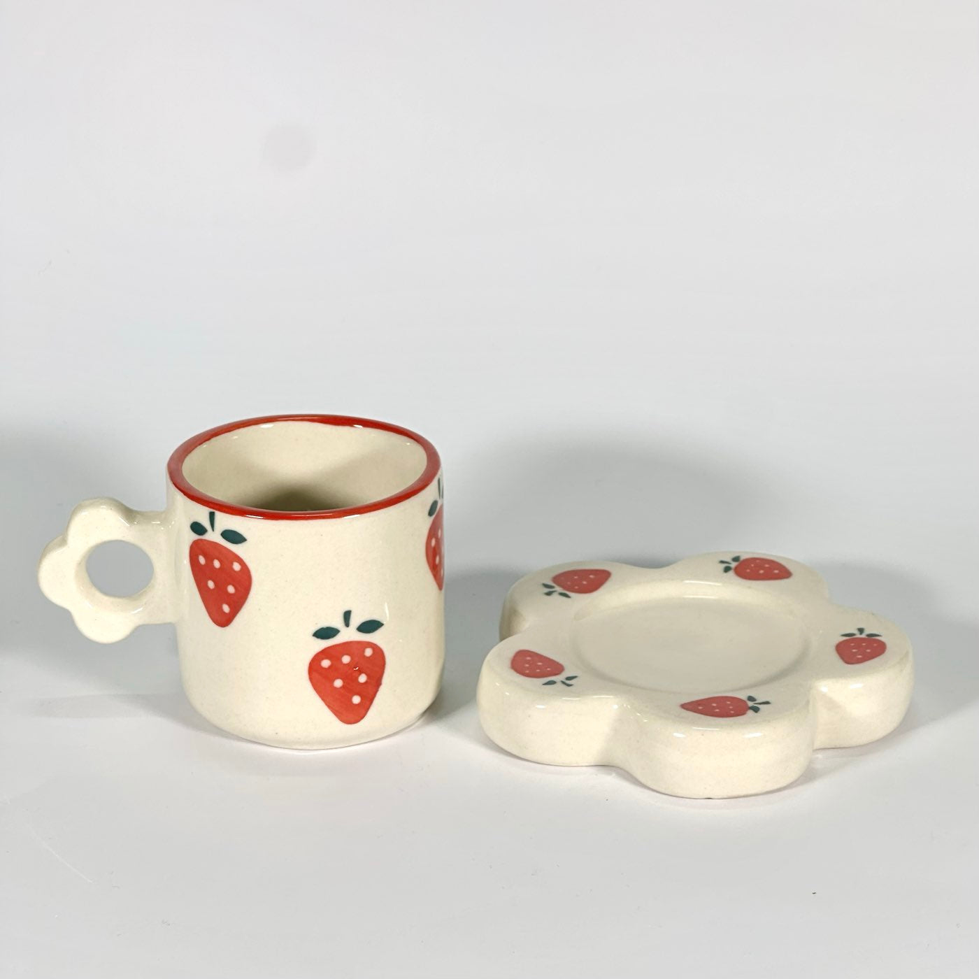 Strawberry Petal Cup & Saucer