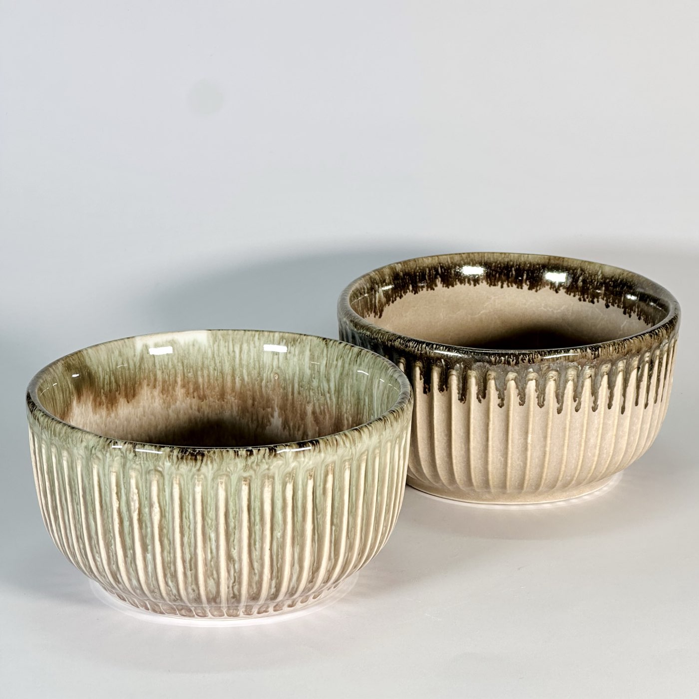 Pink Ridge Round Bowl