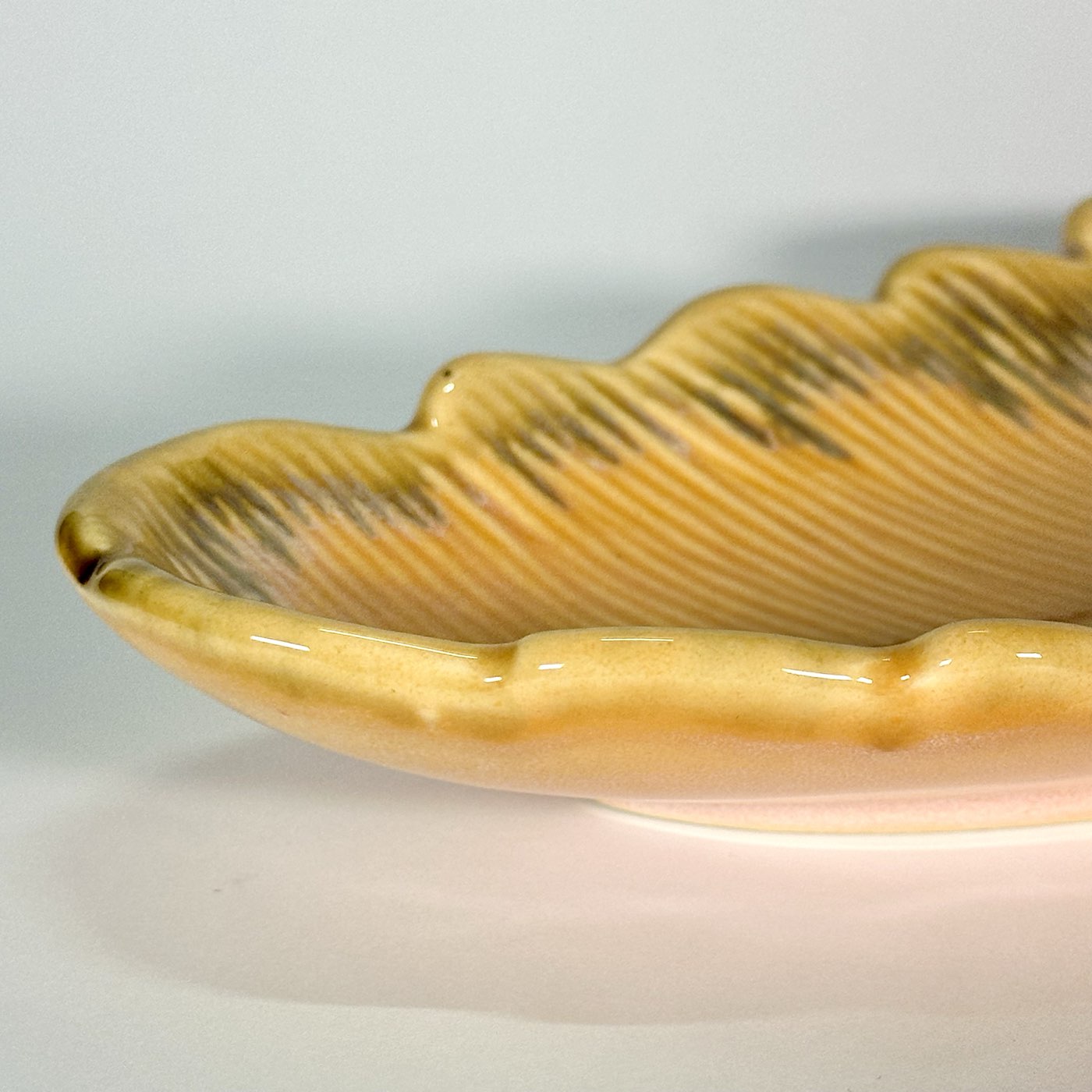Orange Pink Feather Serving Platter