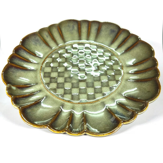 Sage Checkered Full Plate