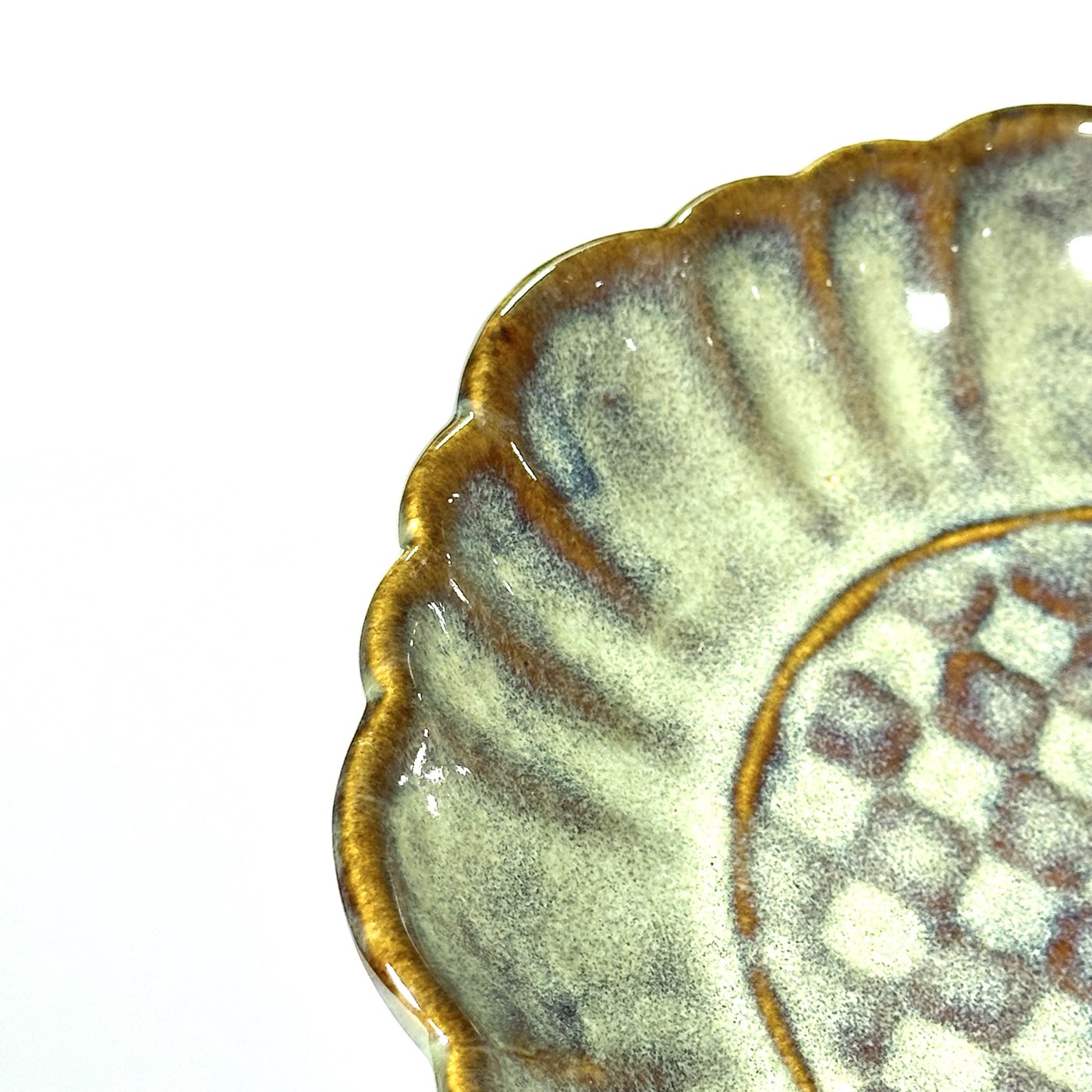 Sage Checkered Quarter Plate
