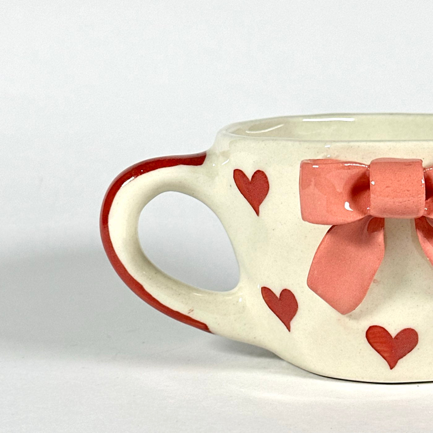 Blush Heart Bow Cup