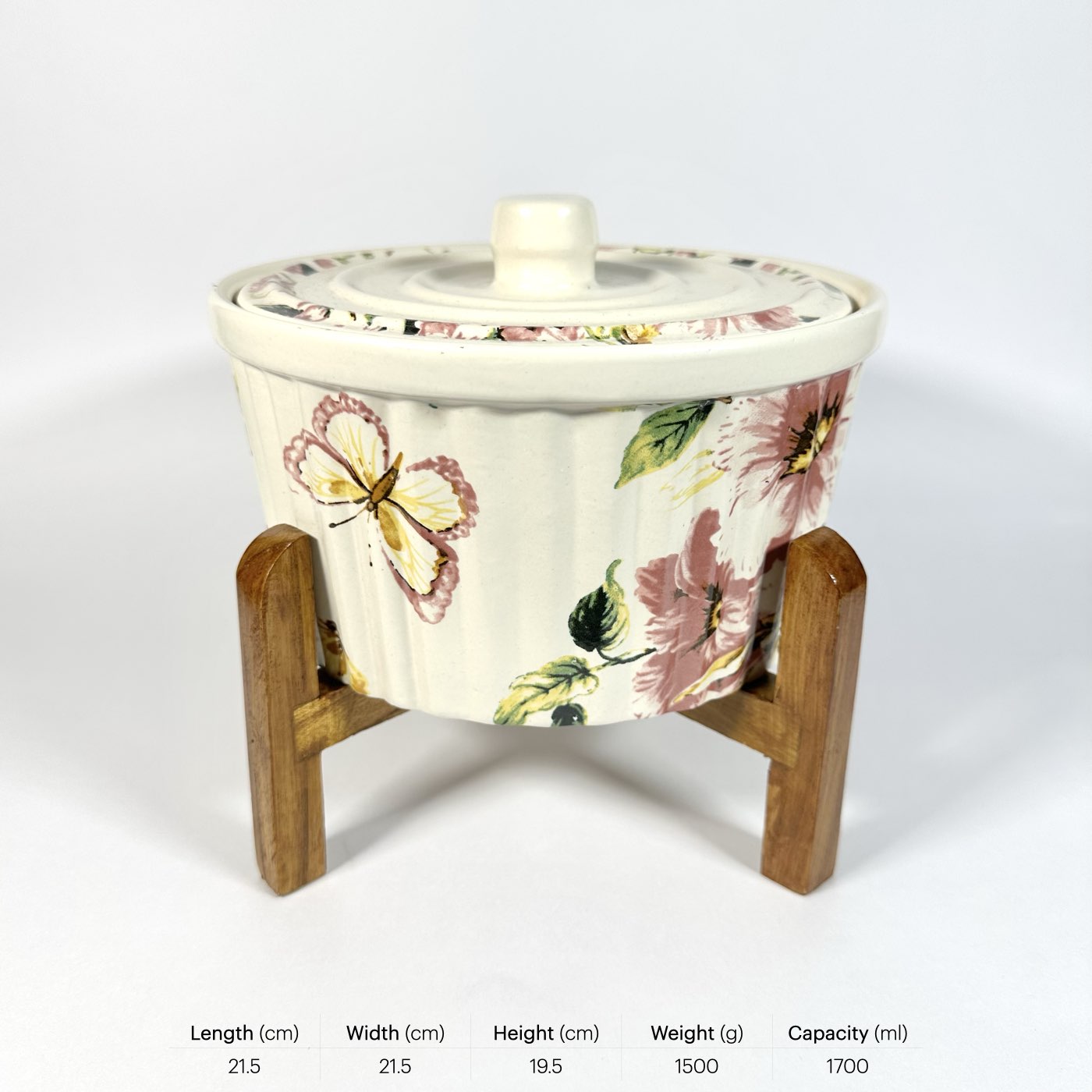 Pushpanjali Decal Casserole