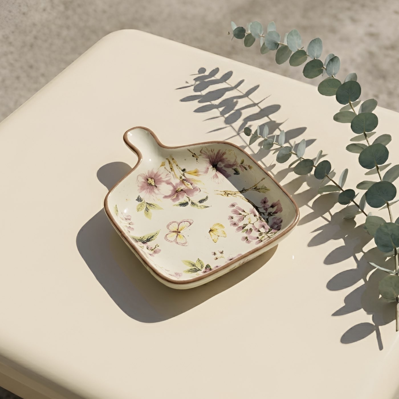 Pushpanjali Decal Pan Platter Square