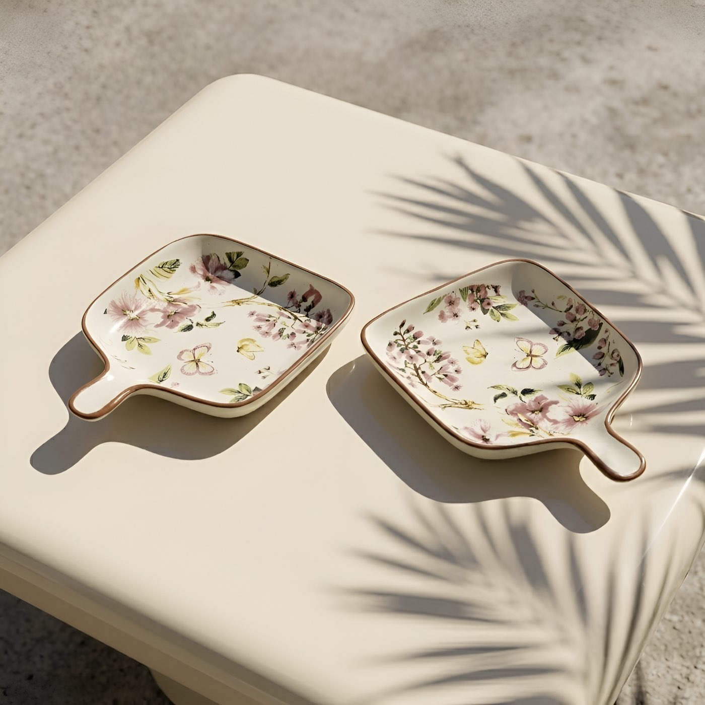 Pushpanjali Decal Pan Platter Square