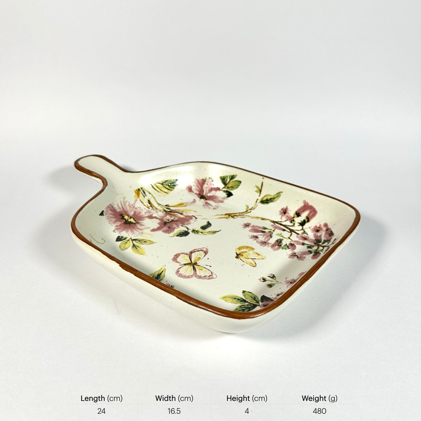 Pushpanjali Decal Pan Platter Square