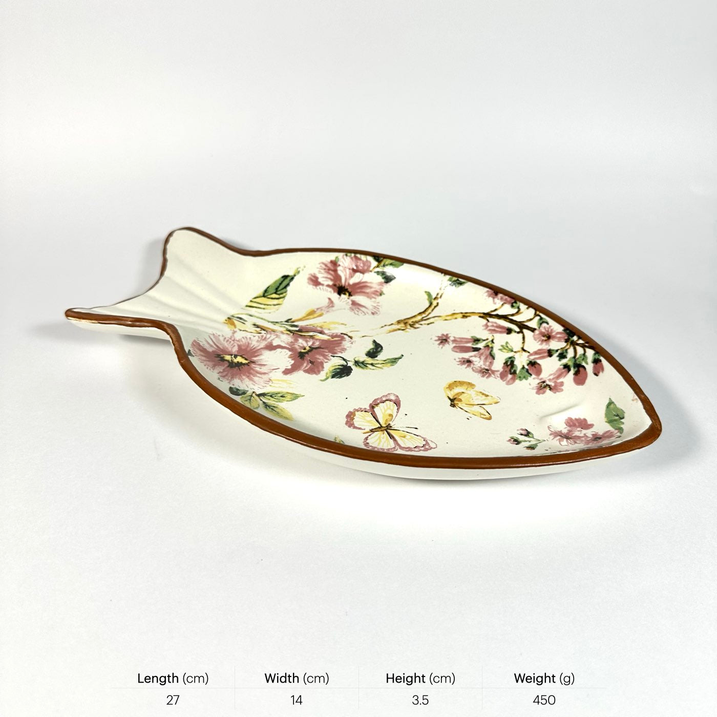 Pushpanjali Decal Fish Platter