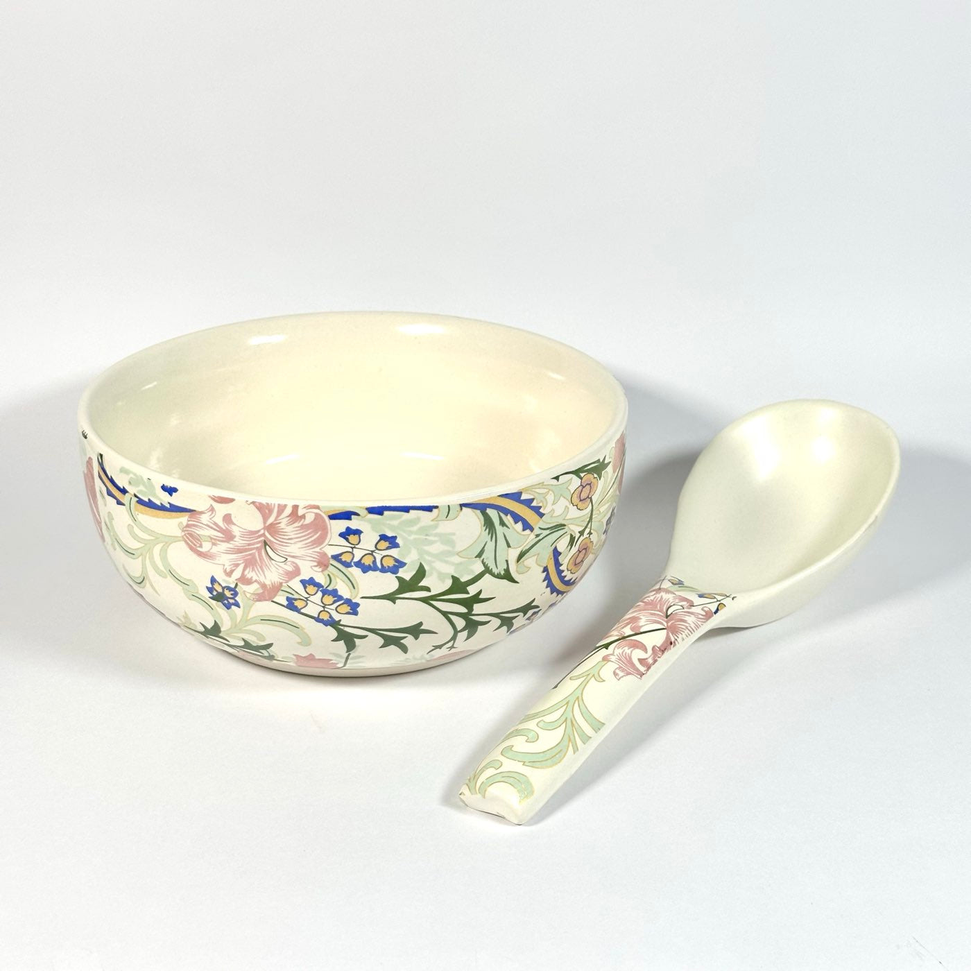 Botanical Bloom Large Serving Bowl with Spoon Set