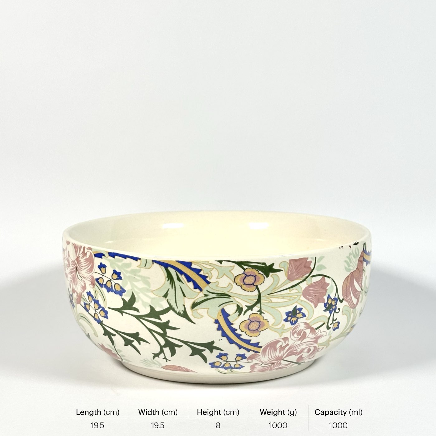 Botanical Bloom Large Serving Bowl with Spoon Set