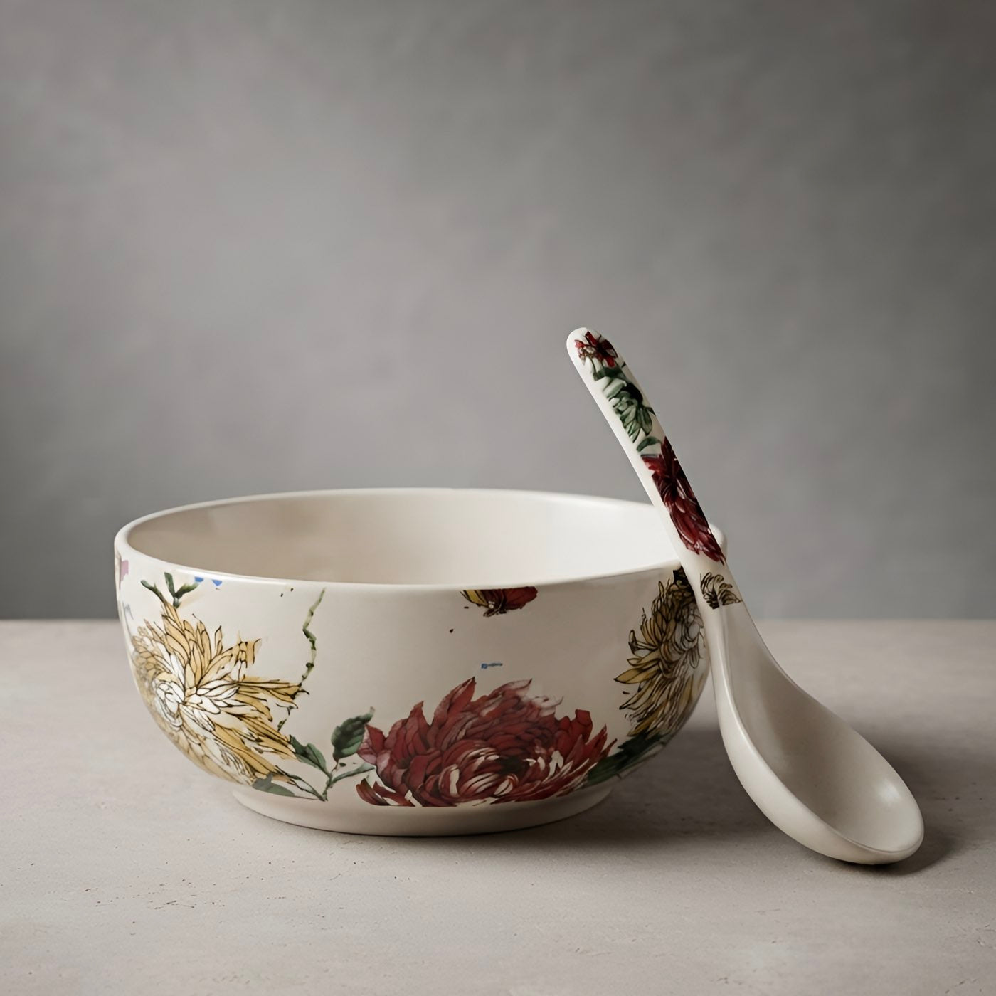 Guldaudi Canvas Large Serving Bowl with Spoon Set