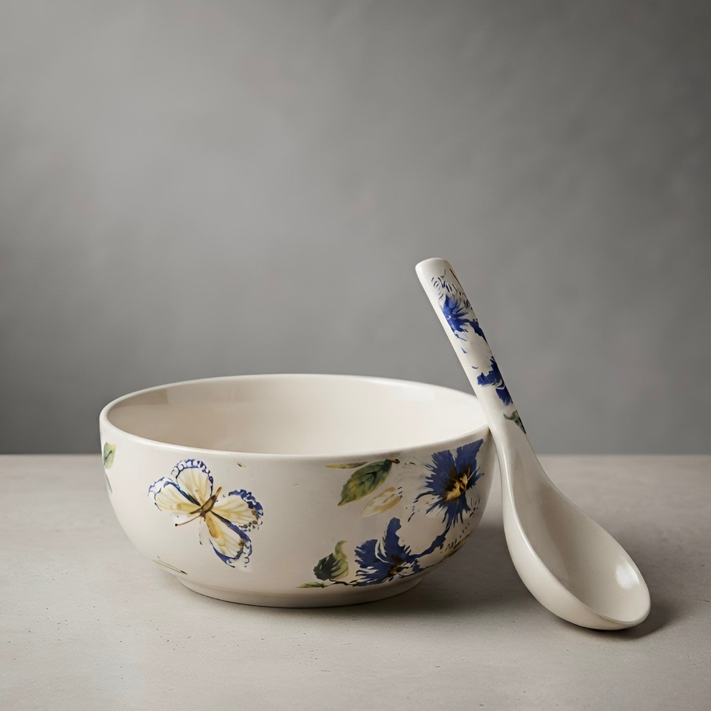 Neelanjali Large Serving Bowl with Spoon Set