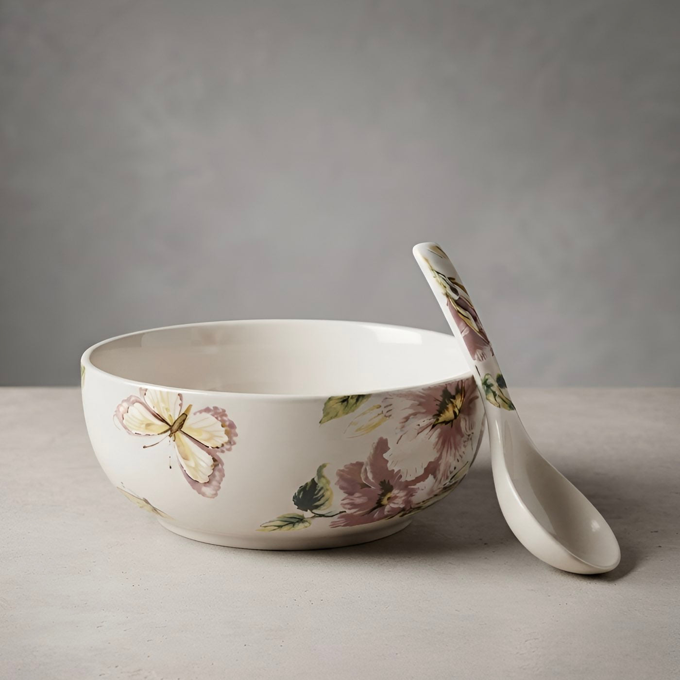 Pushpanjali Large Serving Bowl with Spoon Set