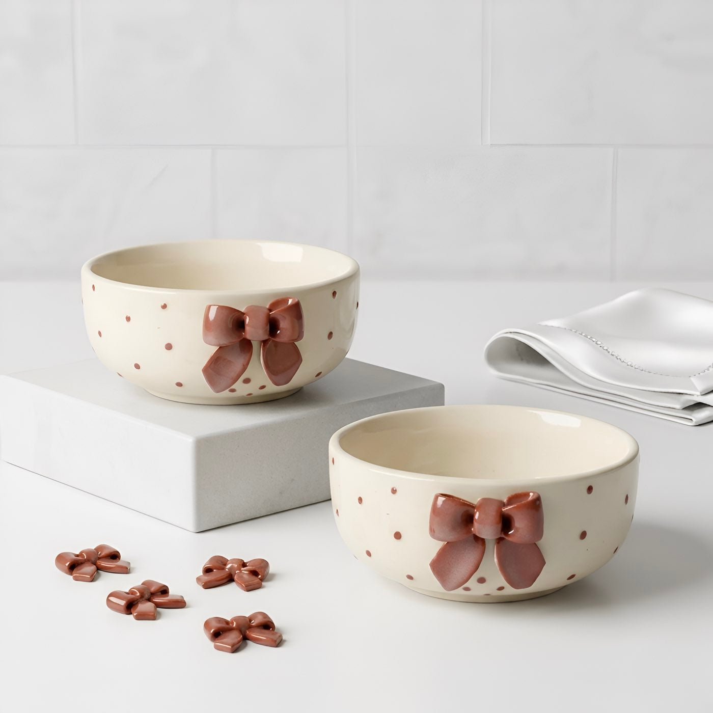 Vino Maroon Bow Bowl