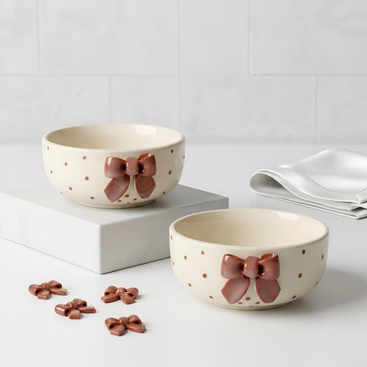 Vino Maroon Bow Bowl