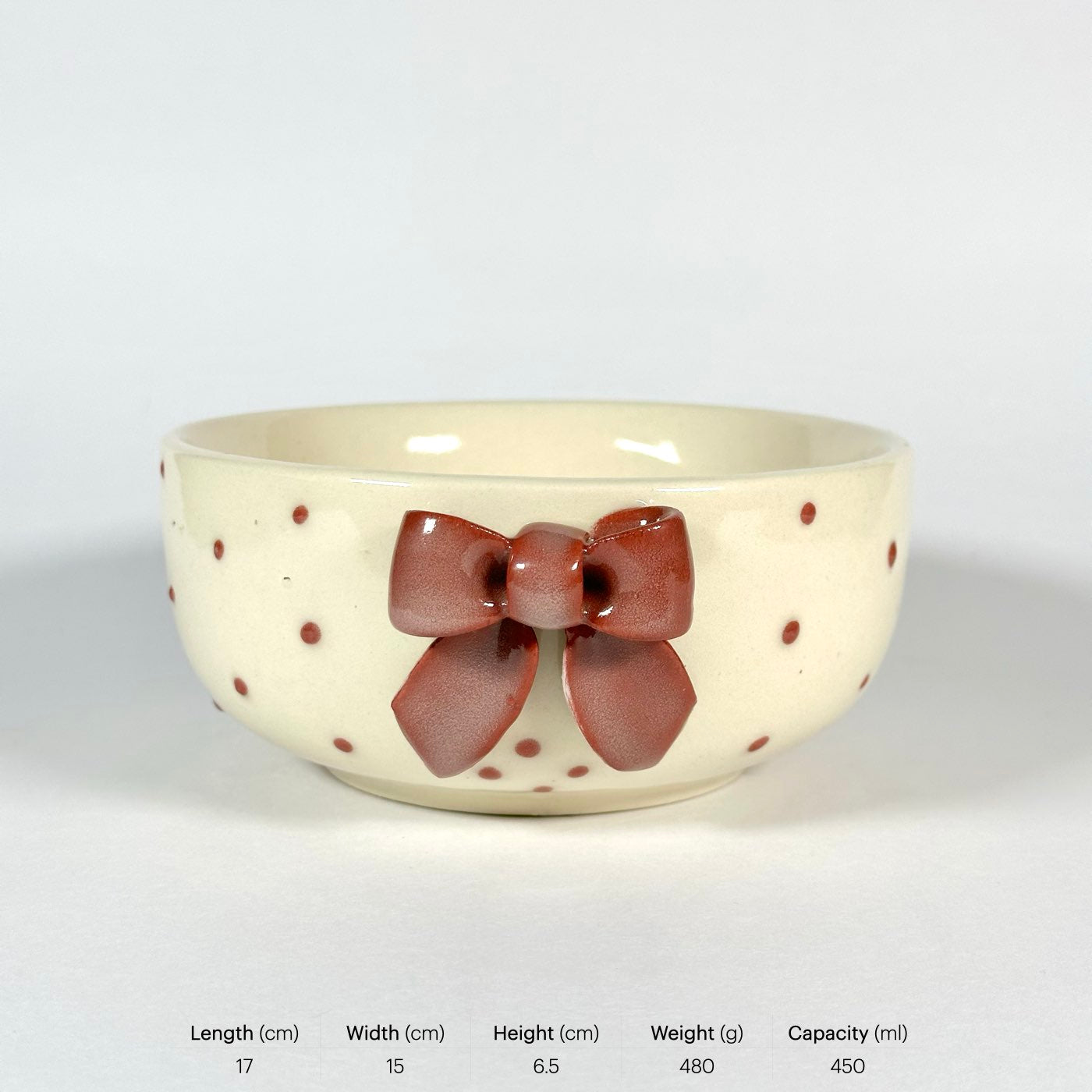 Vino Maroon Bow Bowl