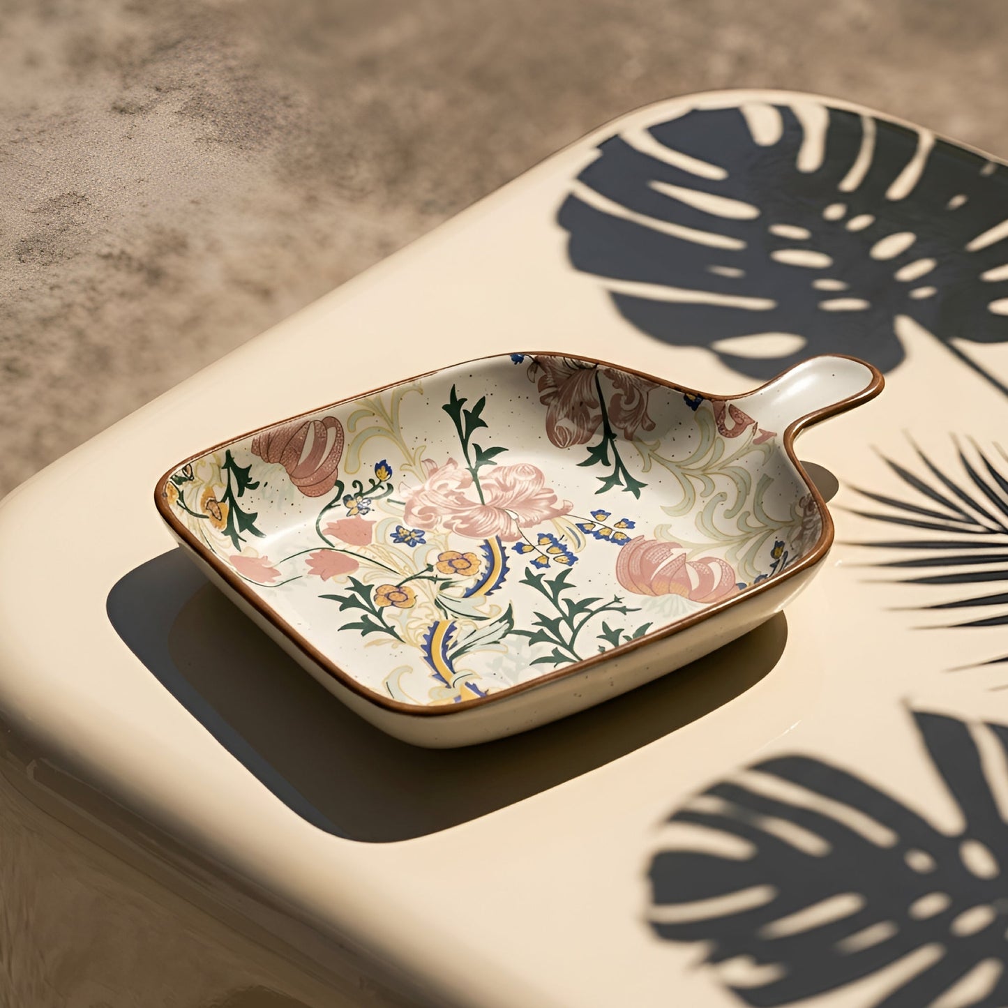 Botanical Bloom Decal Pan Platter