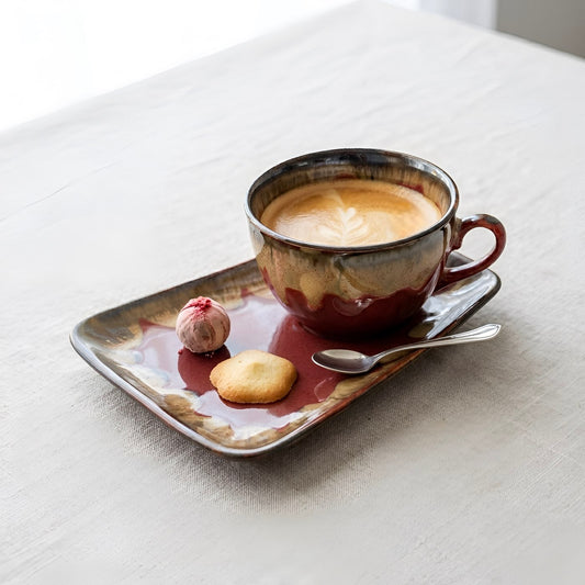 Crimson Flow Cup & Saucer