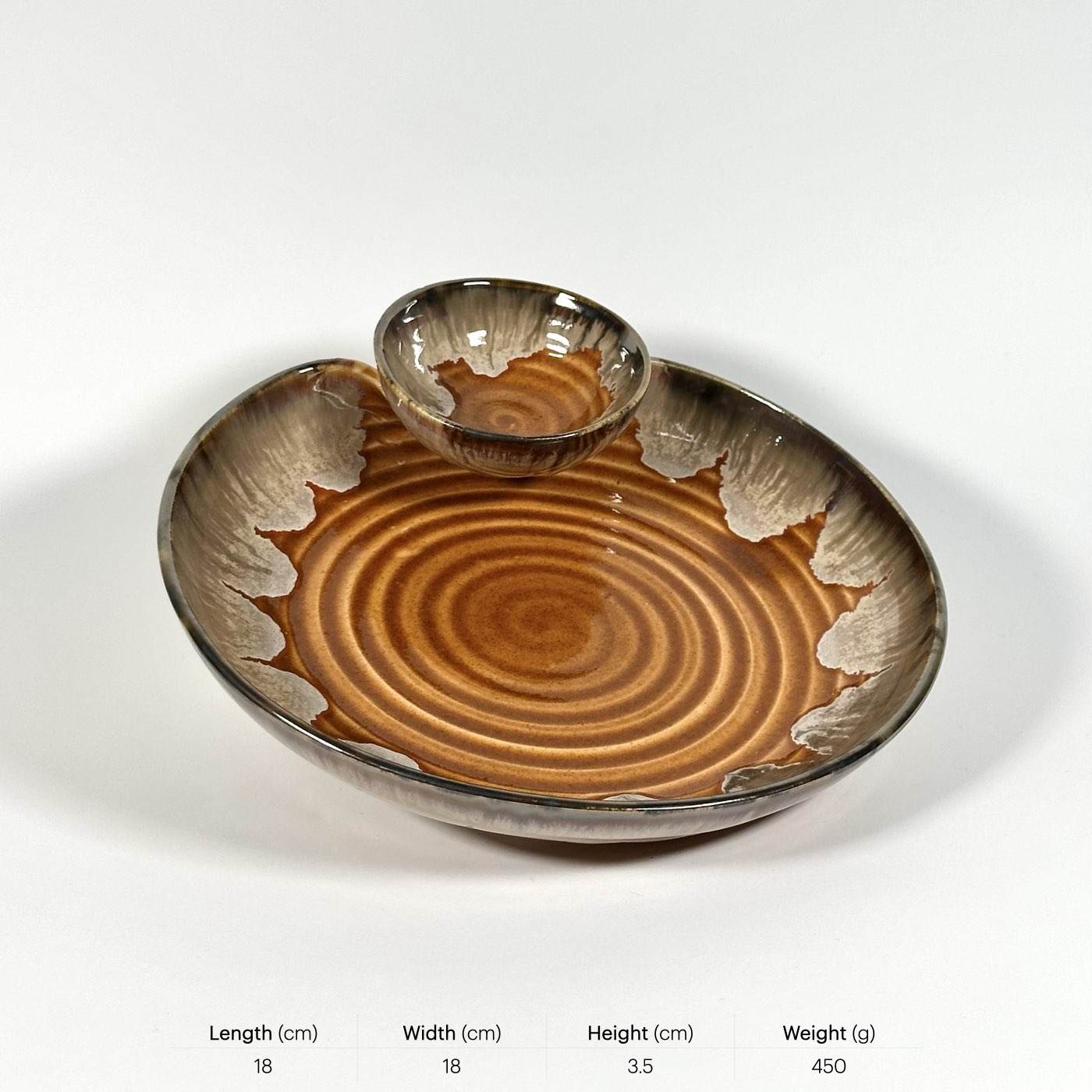 Amber Aura Top Dip Platter