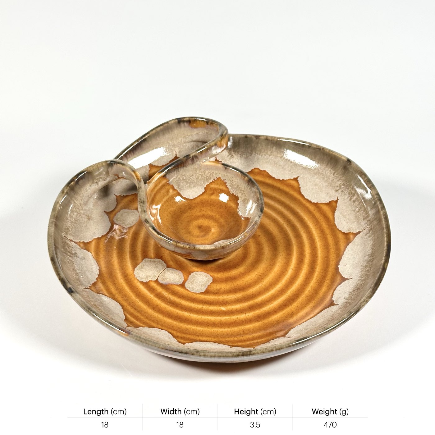 Amber Aura Sculpted Dip Platter