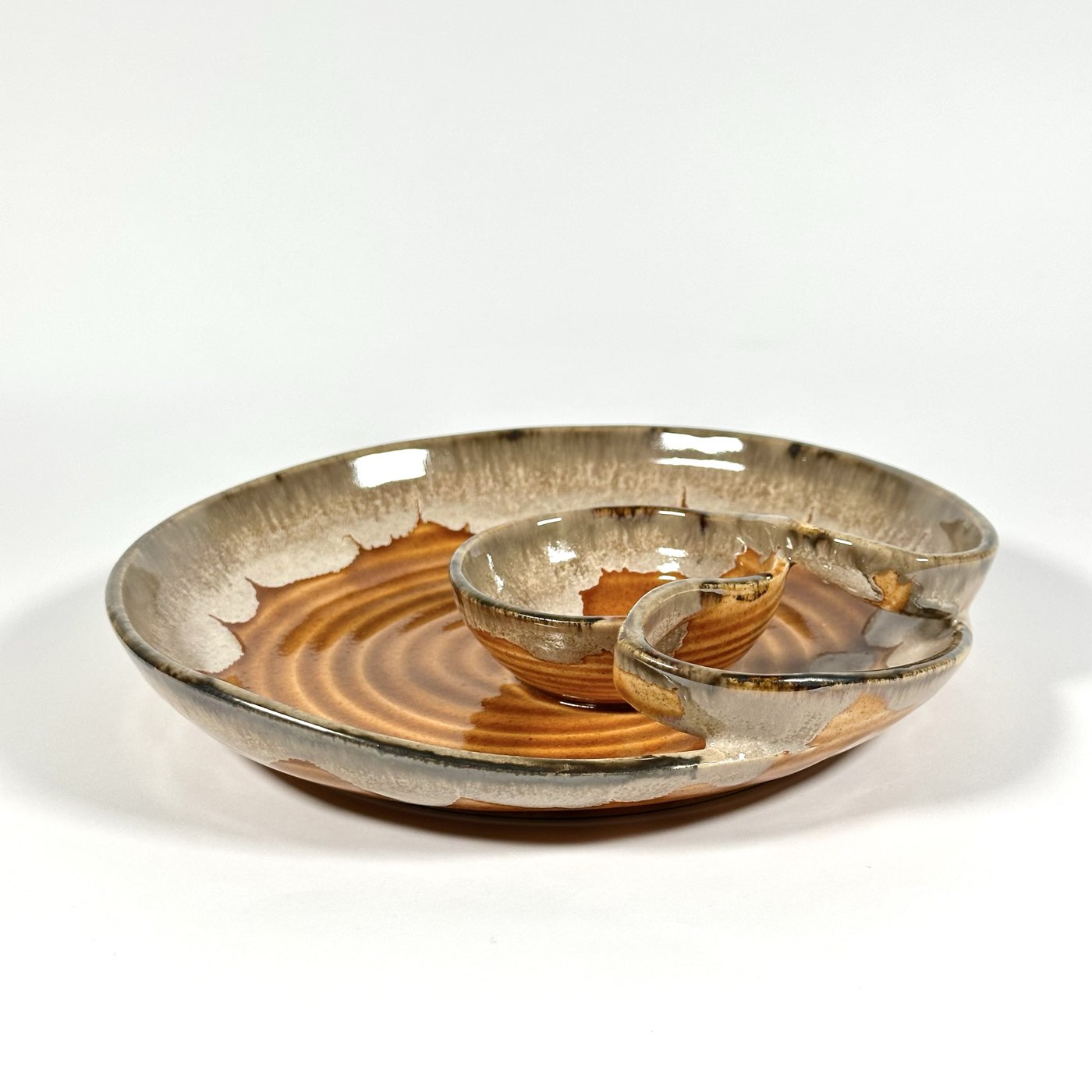 Amber Aura Sculpted Dip Platter