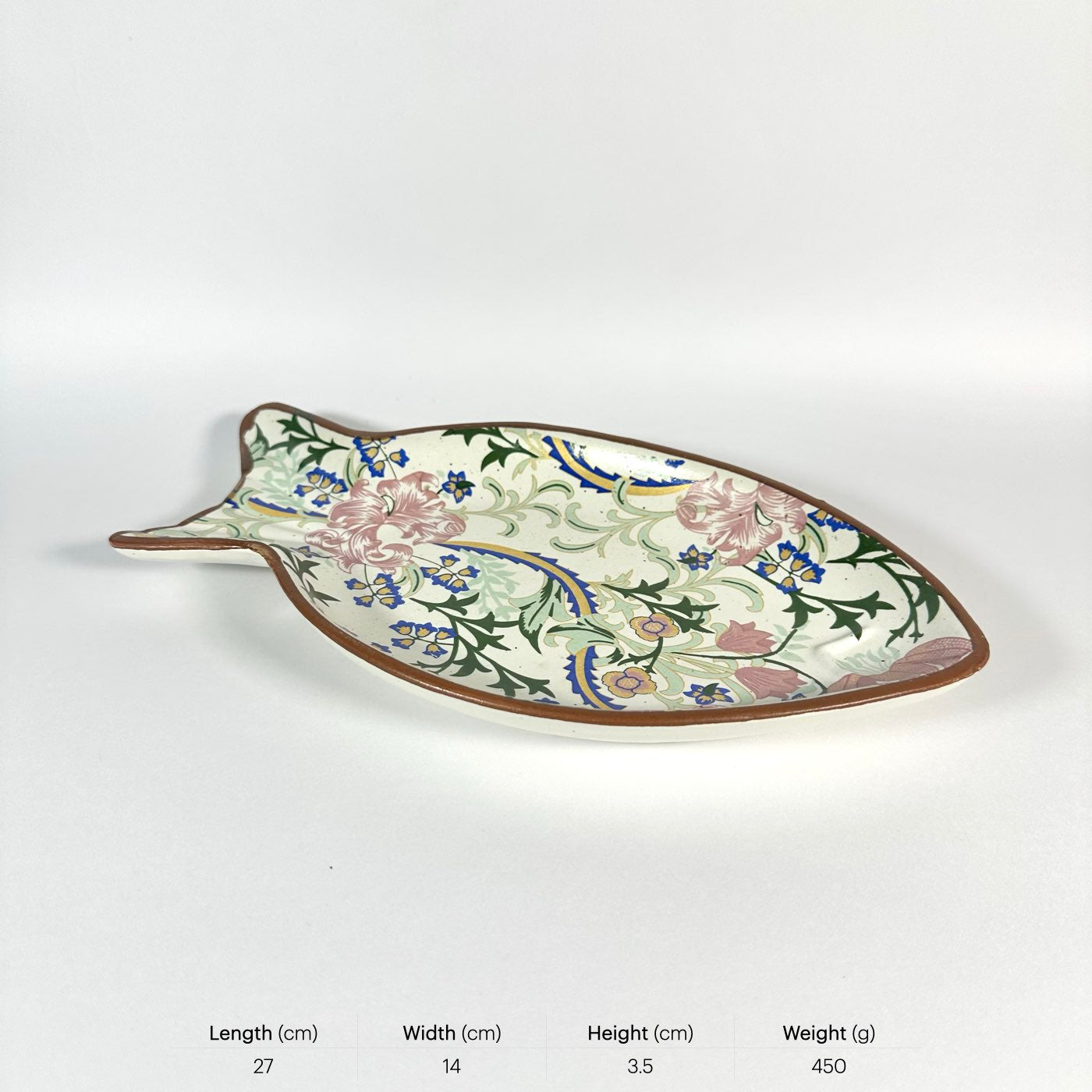 Botanical Bloom Decal Fish Platter