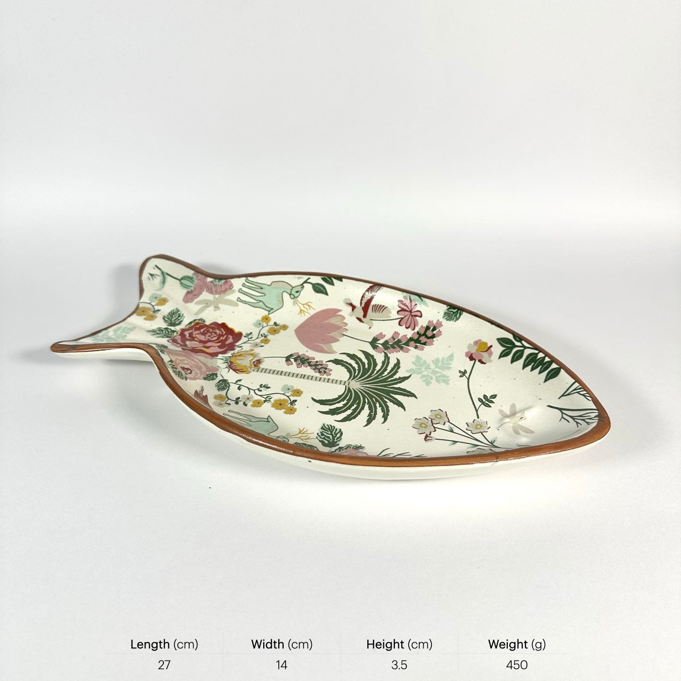 Palm Jumeirah Decal Fish Platter