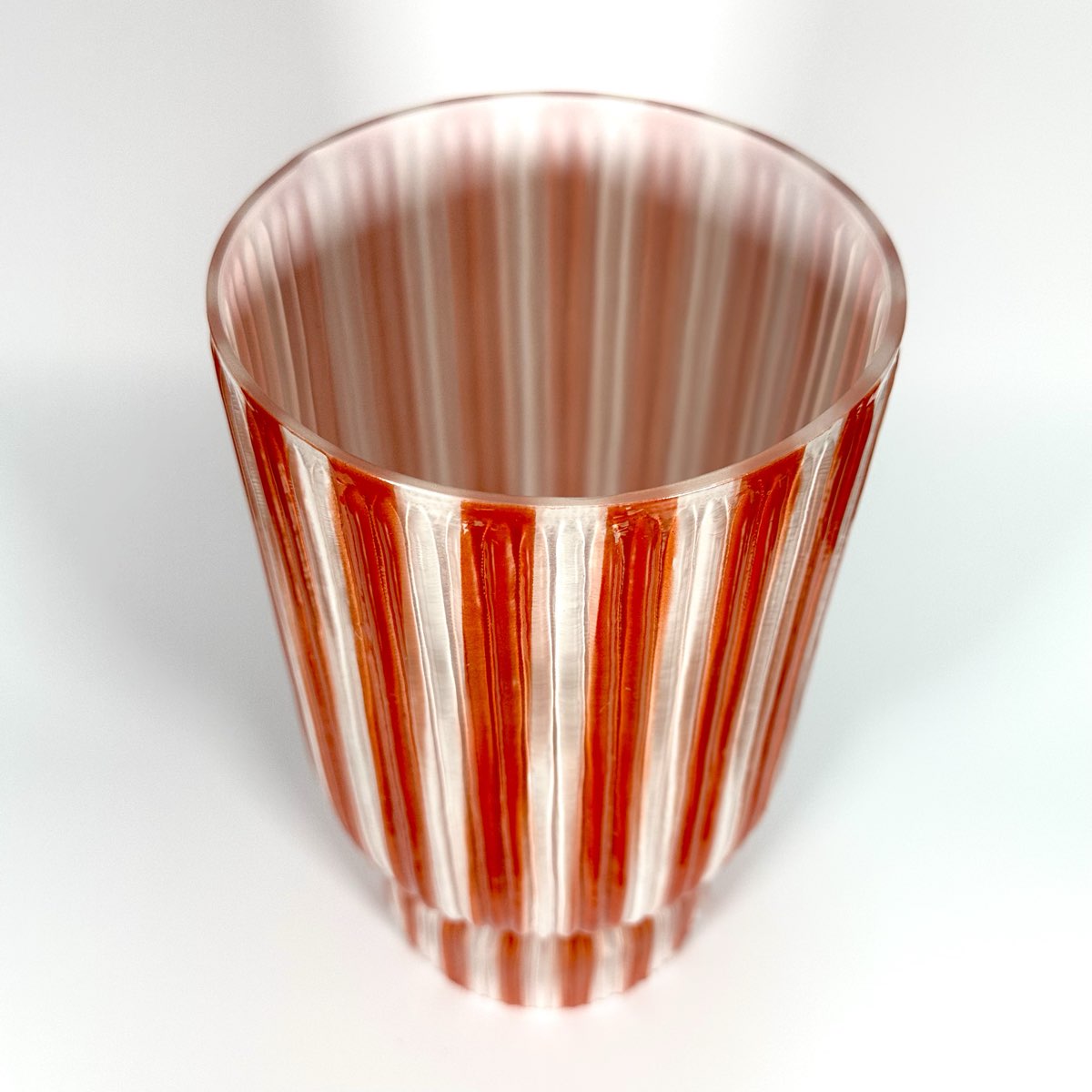Candy Stripe Pedestal Vase