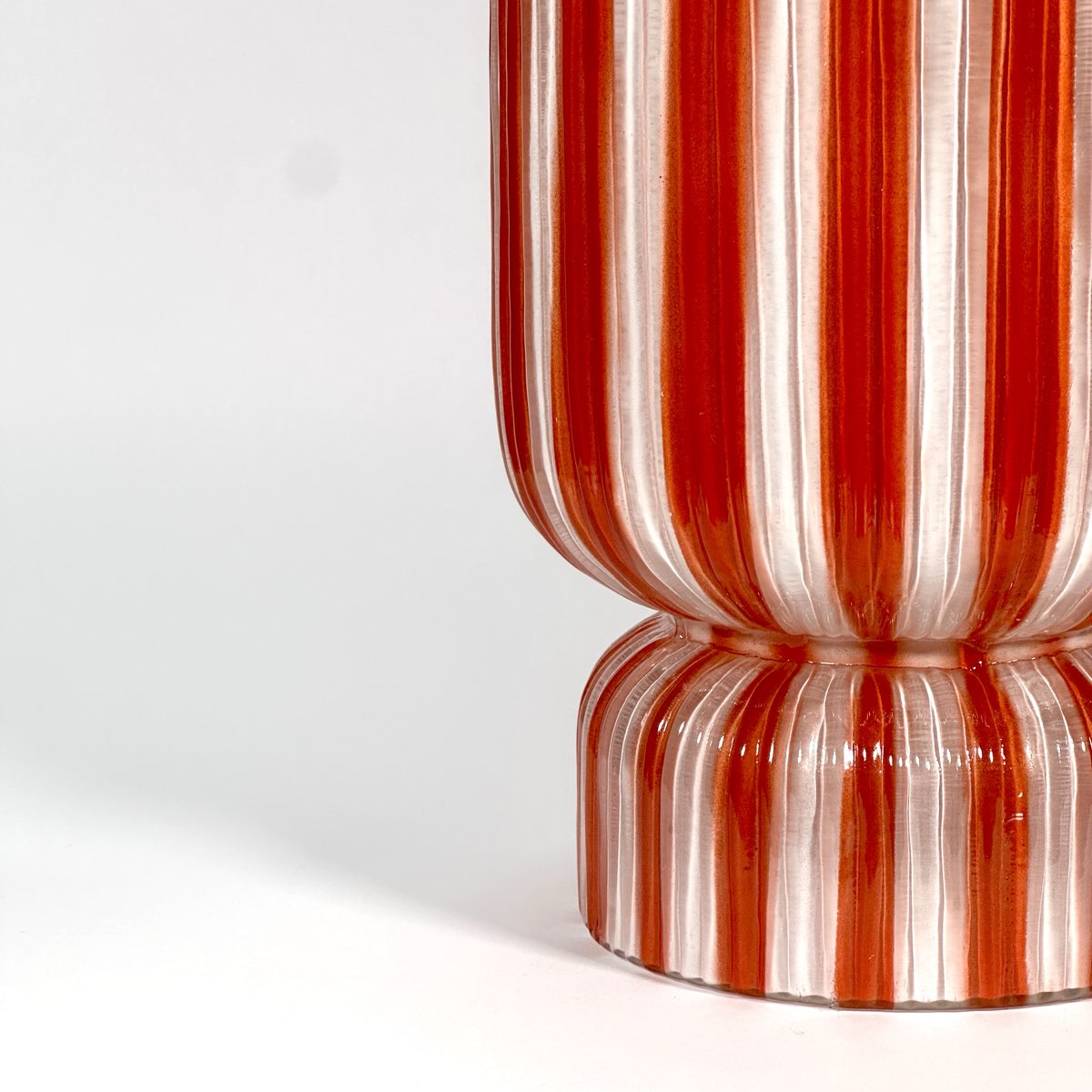 Candy Stripe Pedestal Vase