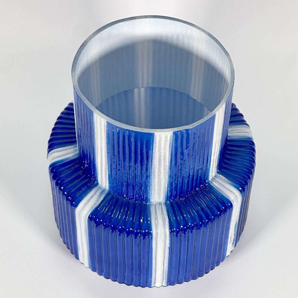 Marine Stripe Column Vase