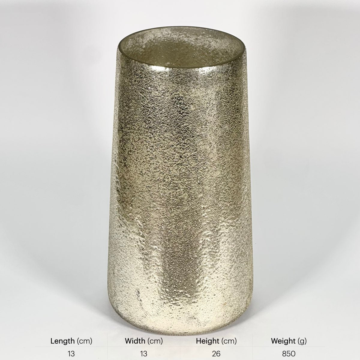 Luna Textured Glass Vase
