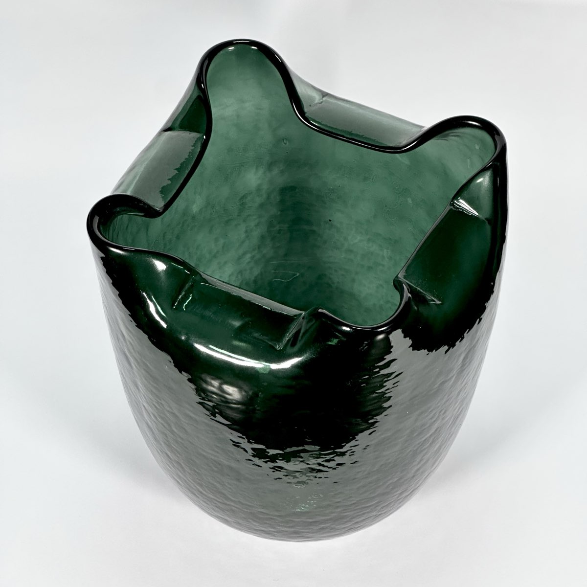 Emerald Crest Glass Vase