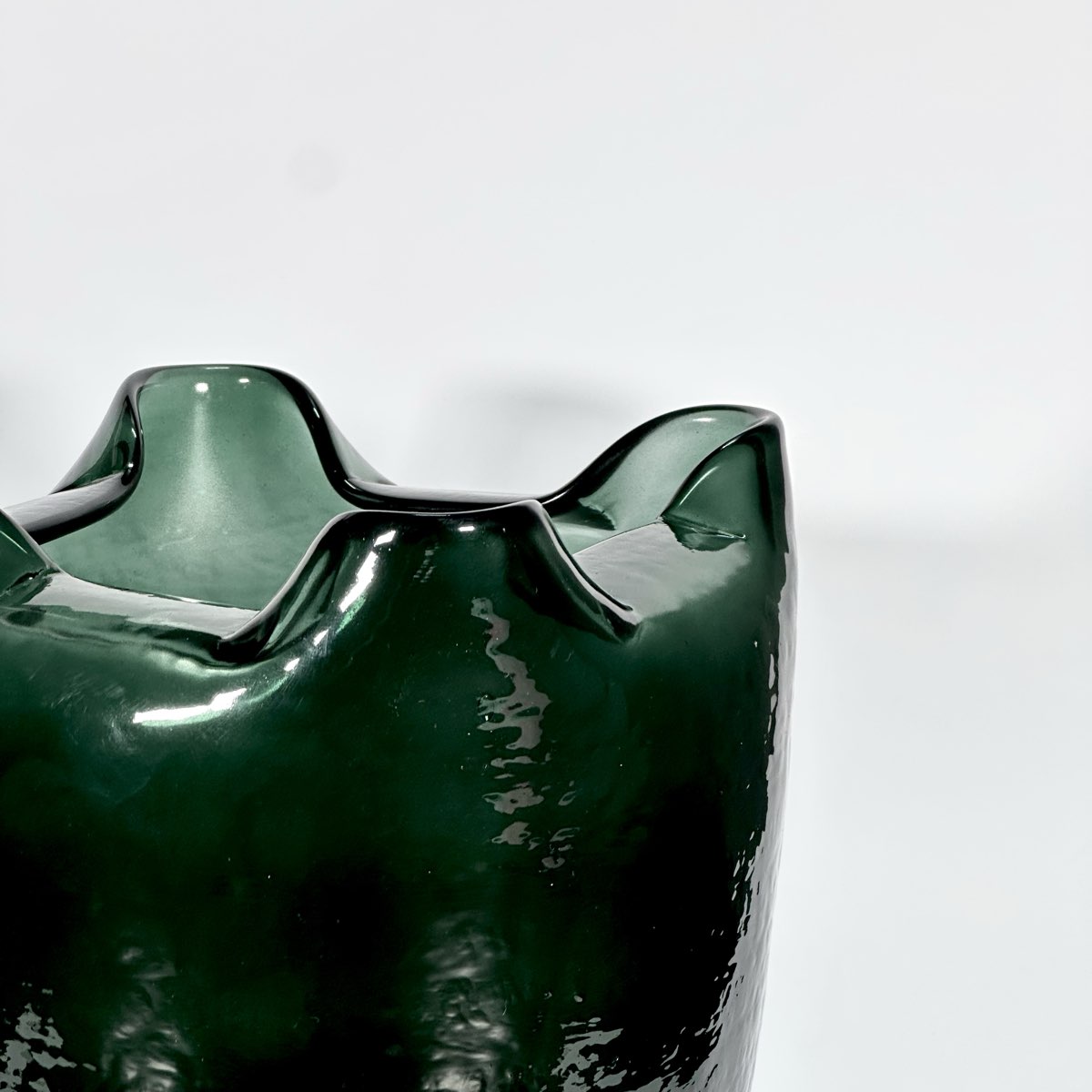 Emerald Crest Glass Vase