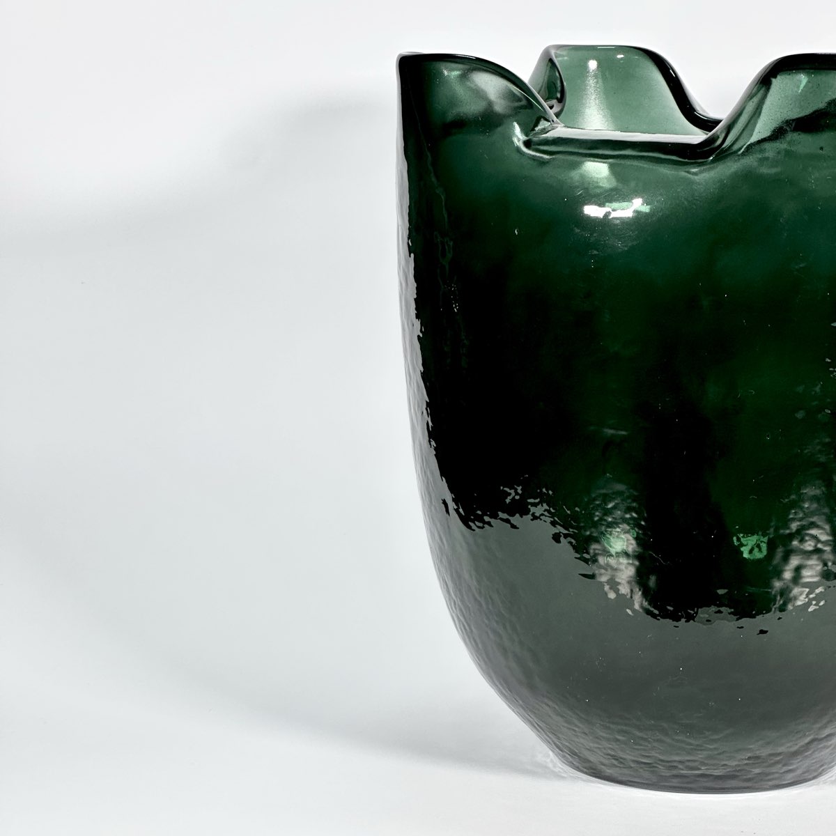Emerald Crest Glass Vase