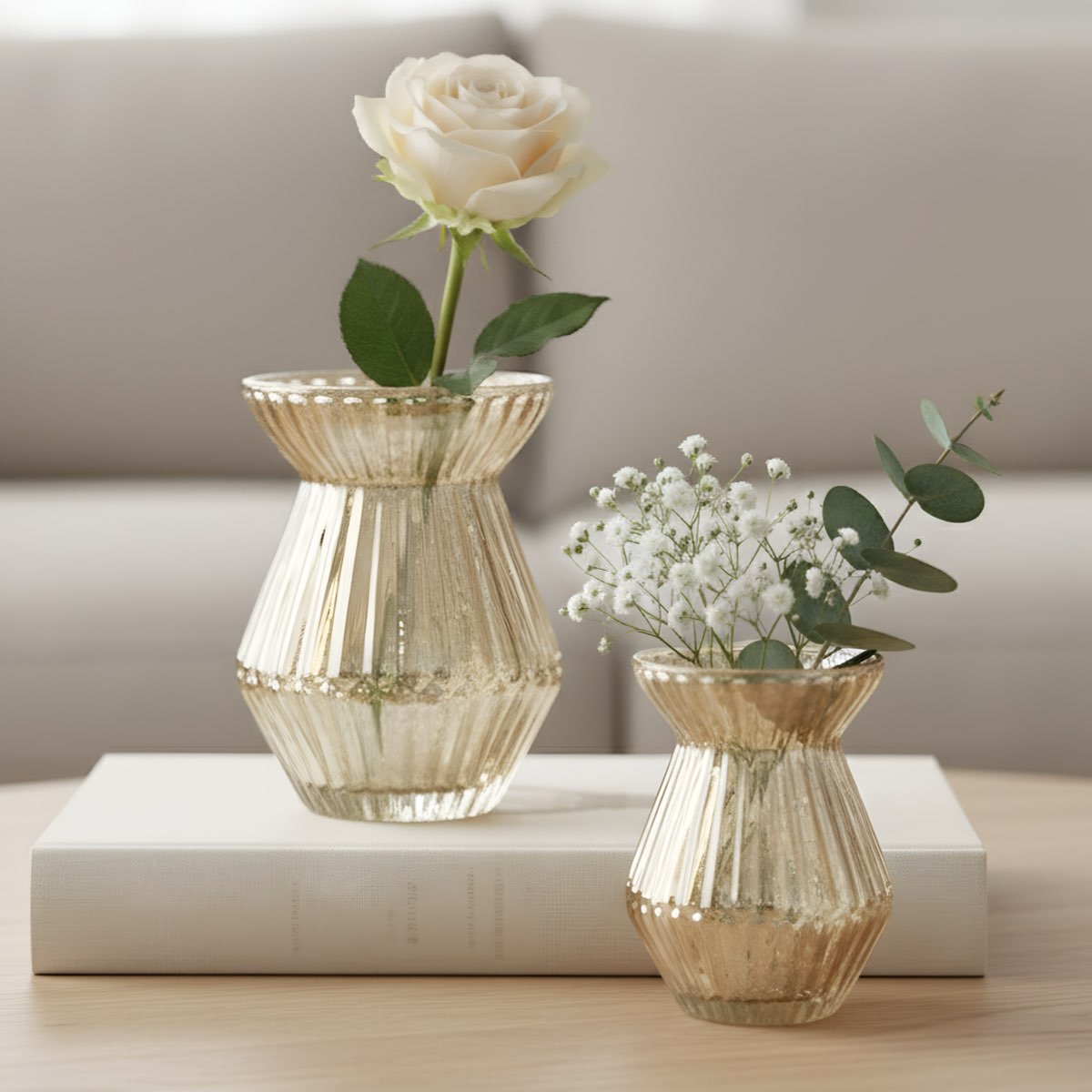 Honey Hourglass Bud Vases