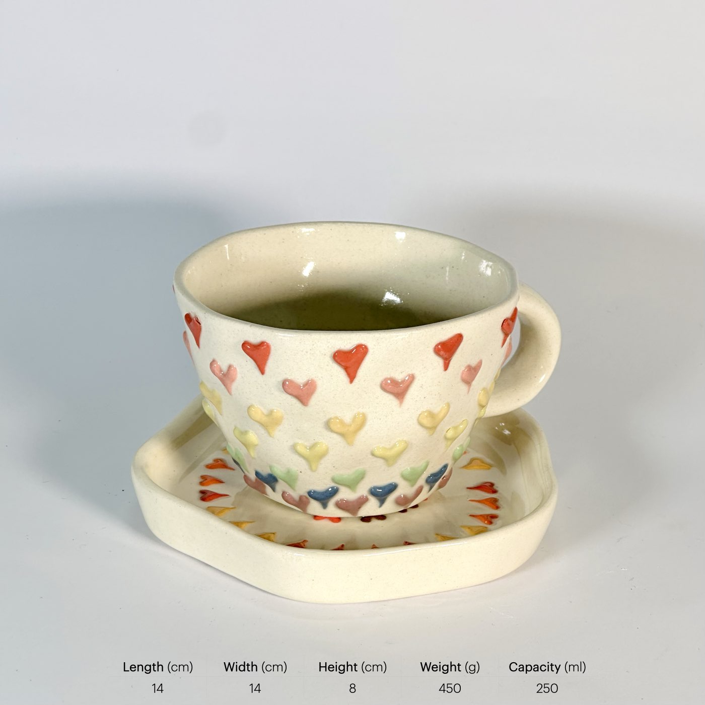Candy Hearts Cup & Saucer