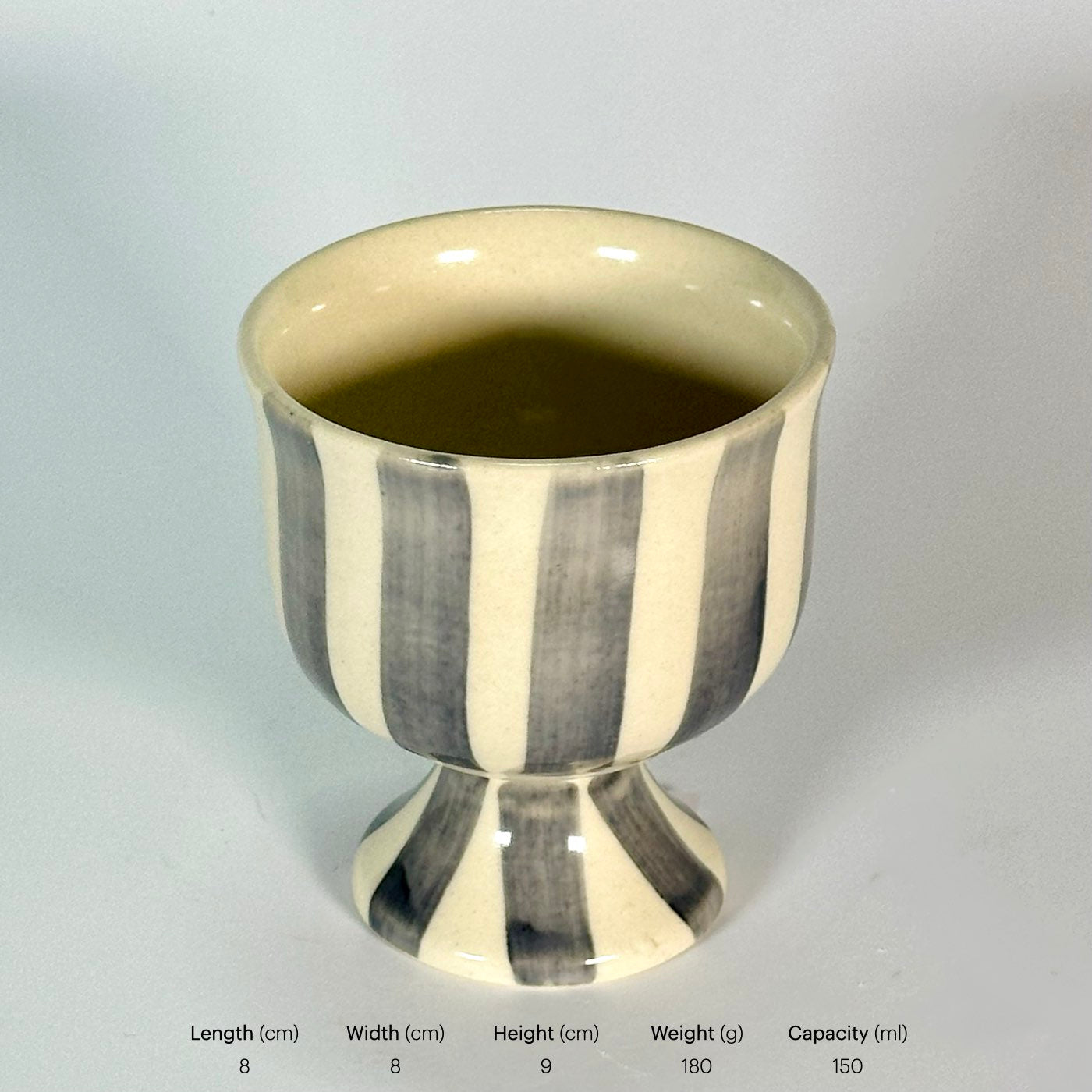 Monochrome Stripe Ice Cream Cup