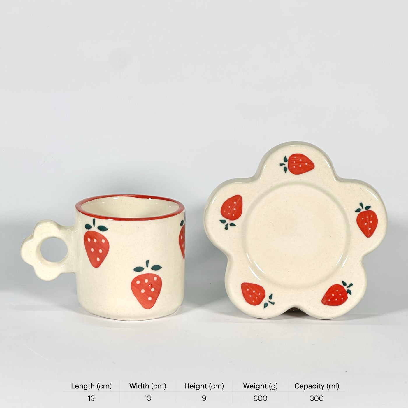 Strawberry Petal Cup & Saucer