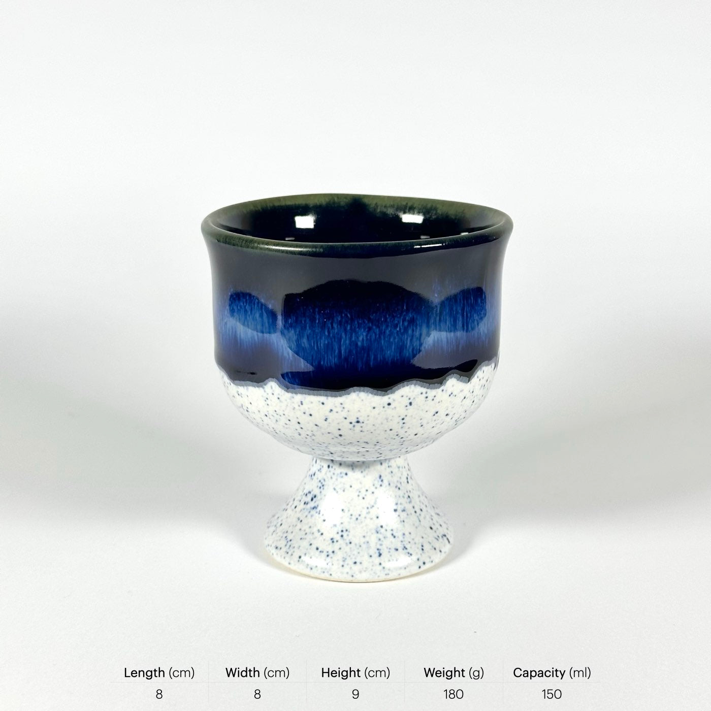 Blue Speckle Drip Ice Cream Cup