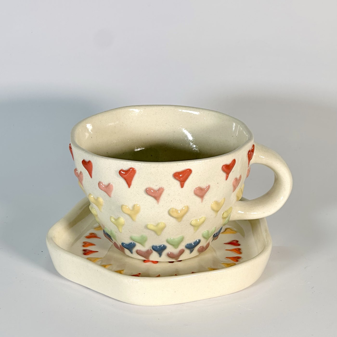 Candy Hearts Cup & Saucer