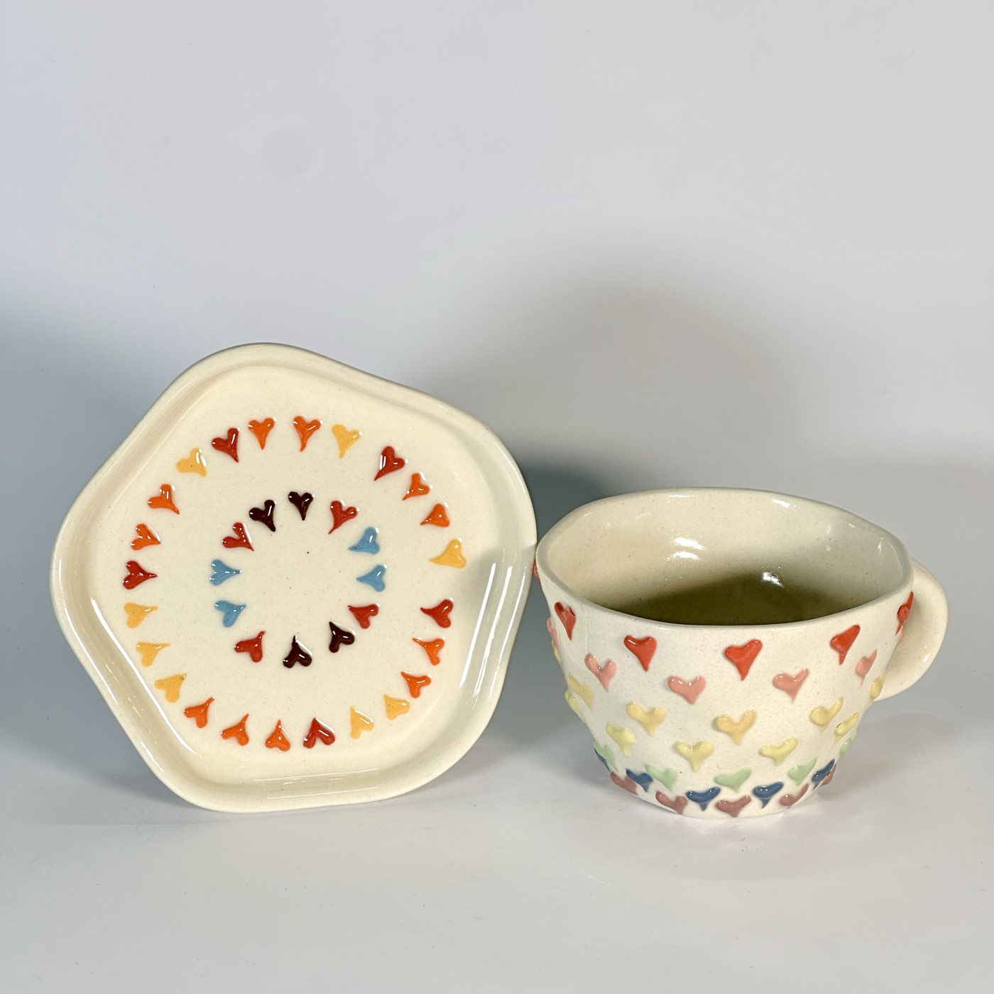 Candy Hearts Cup & Saucer