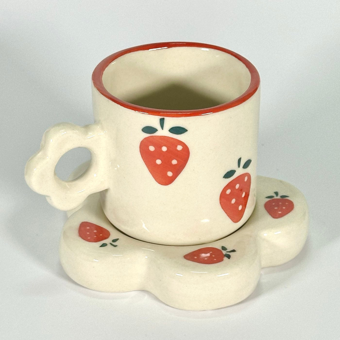 Strawberry Petal Cup & Saucer