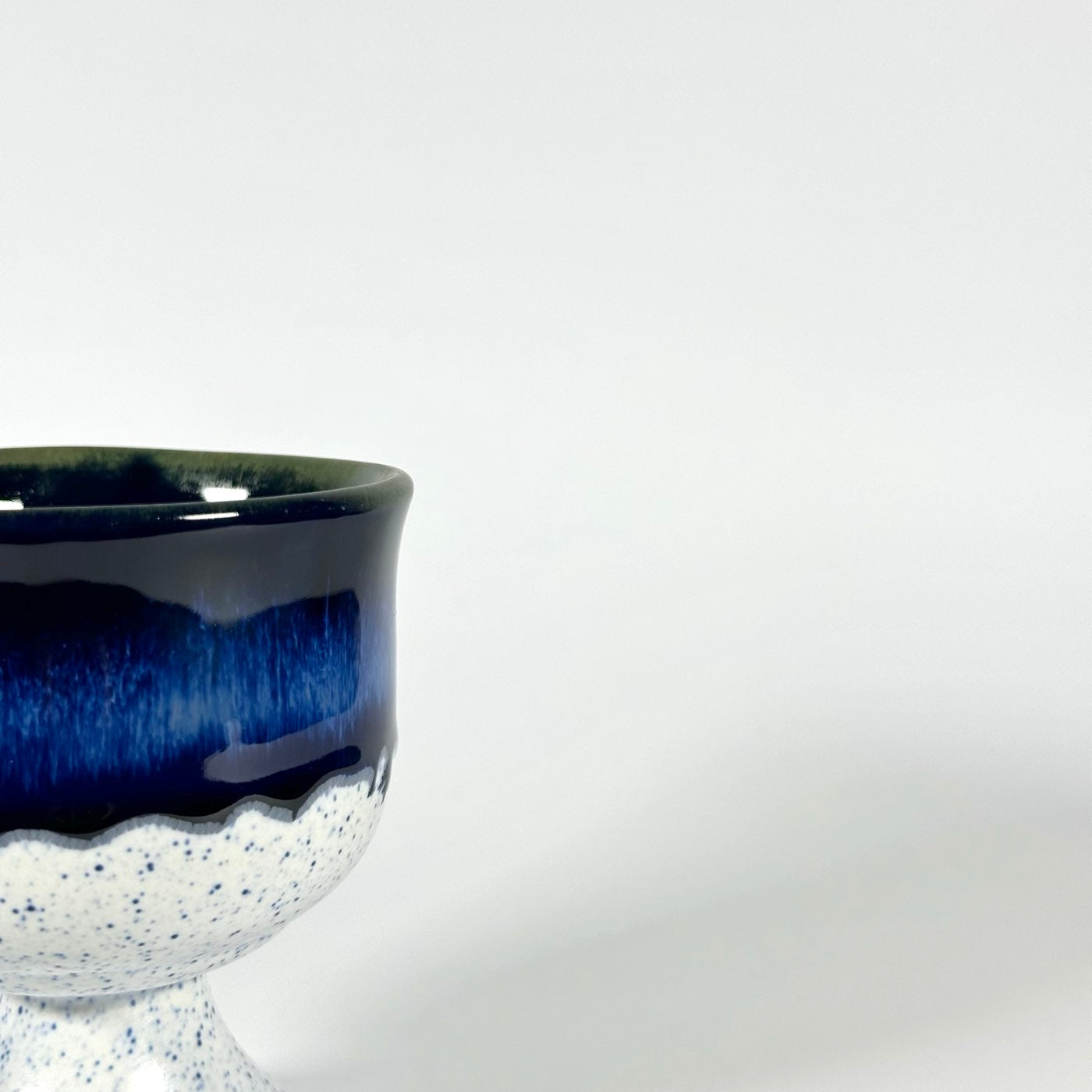 Blue Speckle Drip Ice Cream Cup