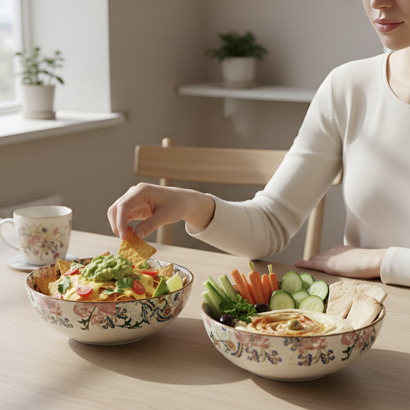 Botanical Bloom Decal Deep Bowl