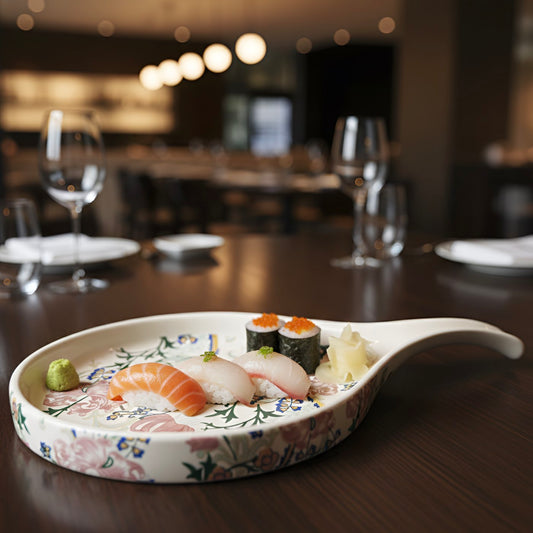 Botanical Bloom Decal Pan Platter