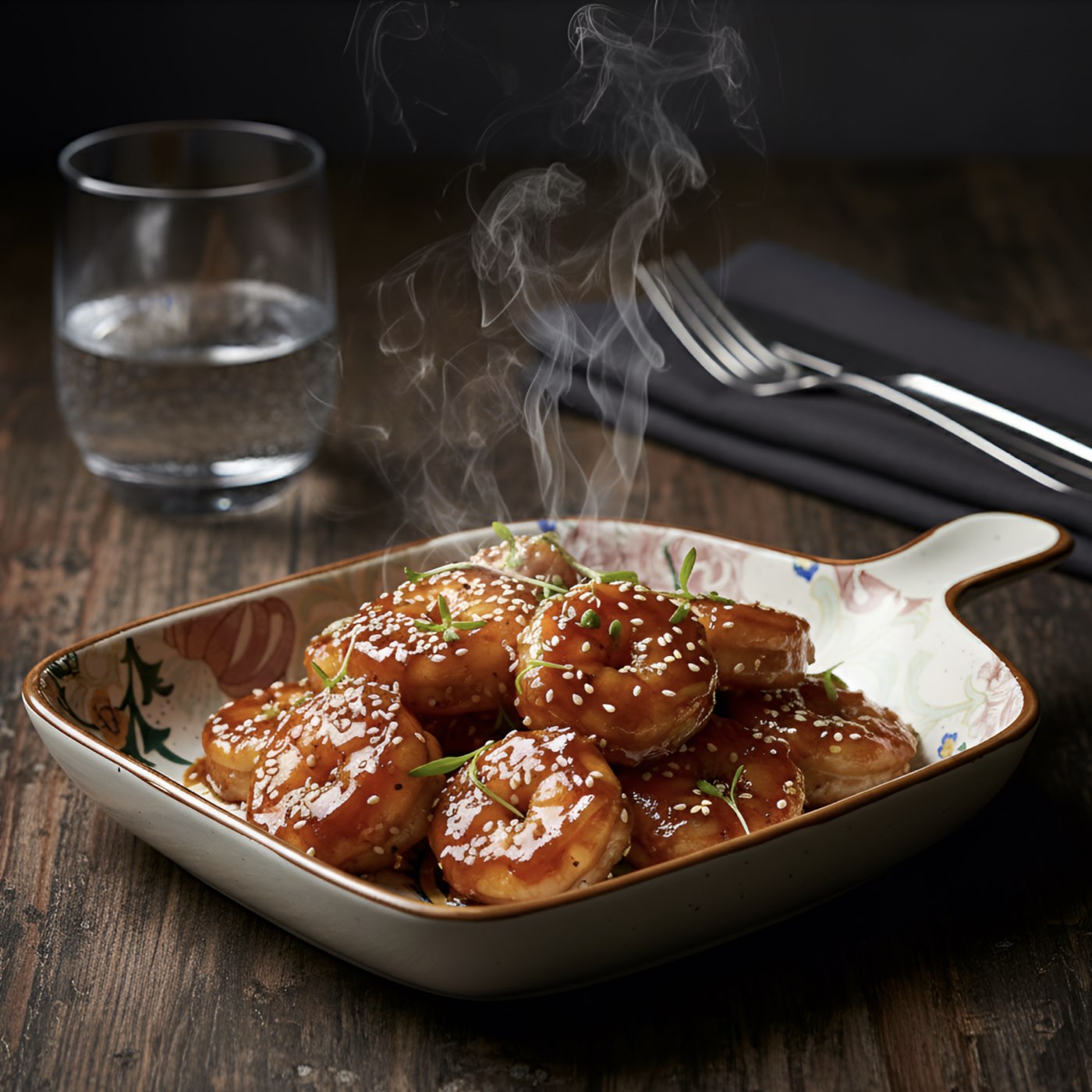 Botanical Bloom Decal Fan Platter