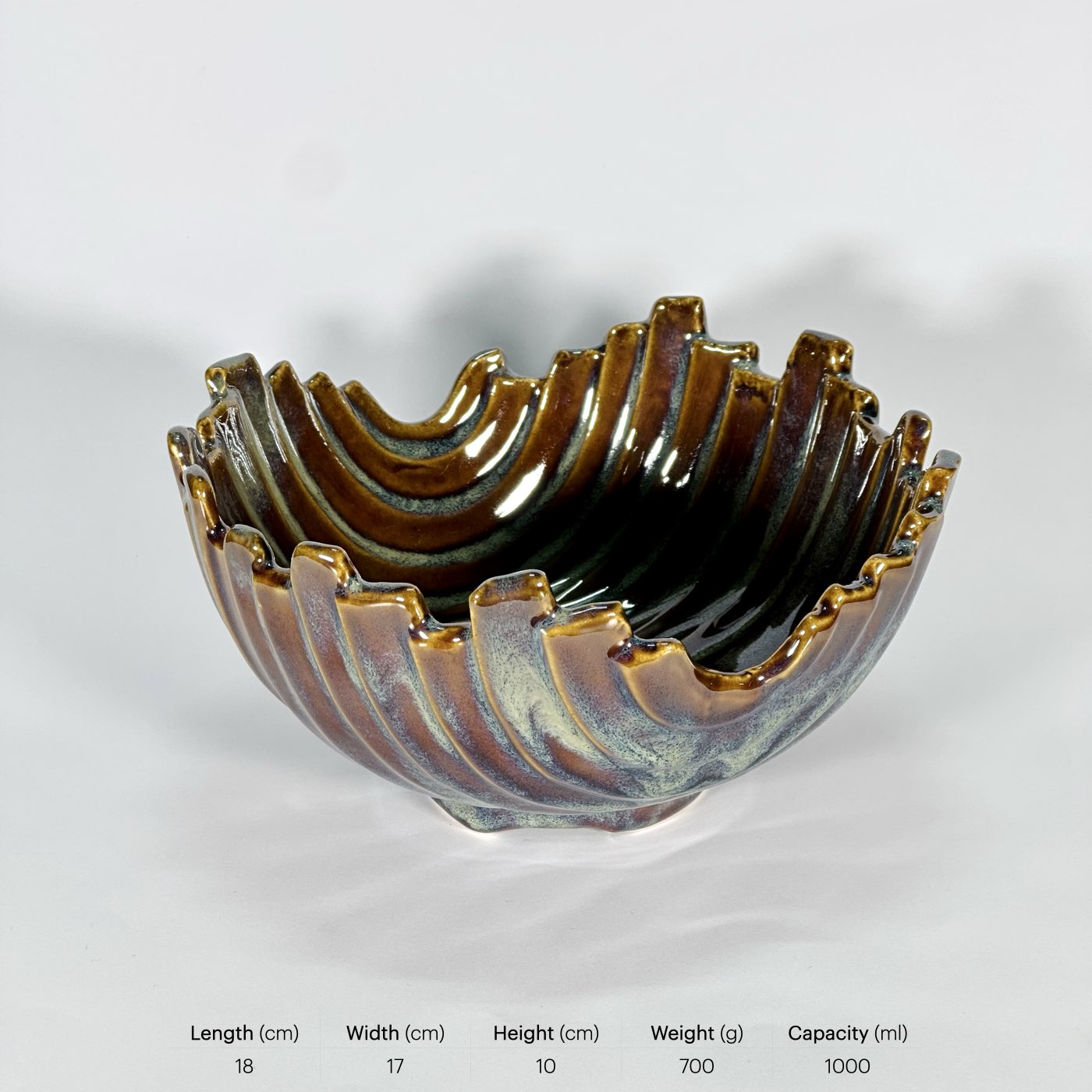 Molten Ripple Sculpted Bowl